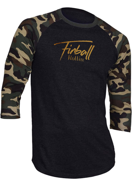 Finball Rollin Baseball  Shirt